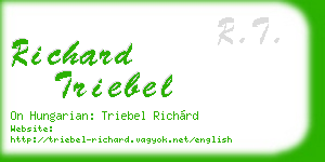 richard triebel business card